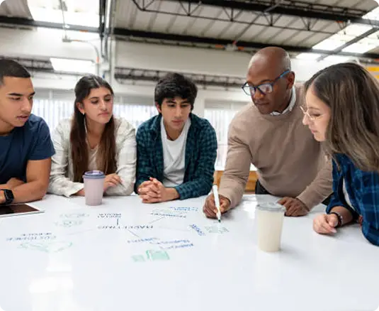 Group discussion focused on personal growth and direction